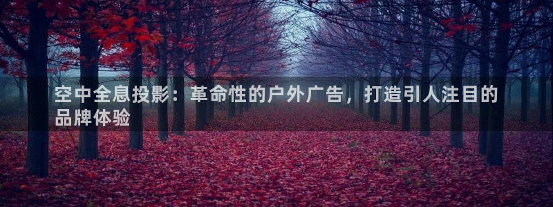 杏宇平台登录步骤：空中全息投影：革命性的户外广告，打造引人注目的
品牌体验