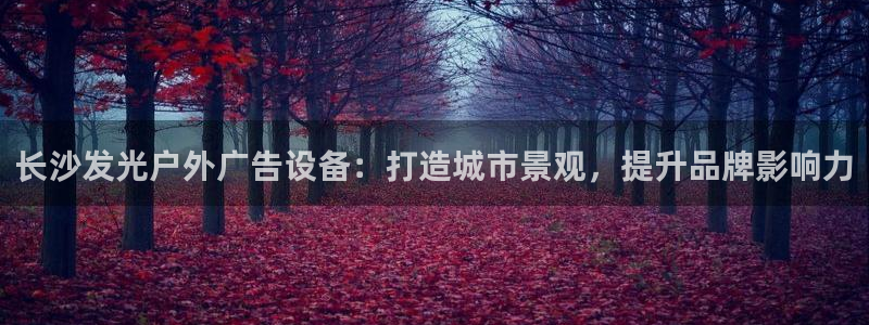 杏宇平台登录步骤图：长沙发光户外广告设备：打造城市景观，提升品牌影响力