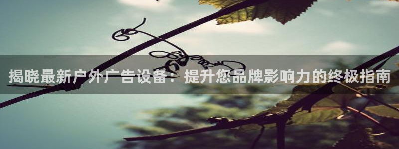 杏宇平台代理怎么样：揭晓最新户外广告设备：提升您品牌影响力的终极指南