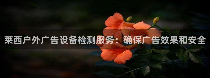 杏宇平台总代理是谁：莱西户外广告设备检测服务：确保广告效果和安全
