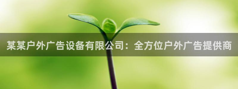 杏宇平台注册地址在哪里：某某户外广告设备有限公司：全方位户外广告提供商
