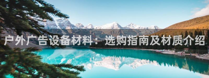杏宇官方平台官网：户外广告设备材料：选购指南及材质介绍