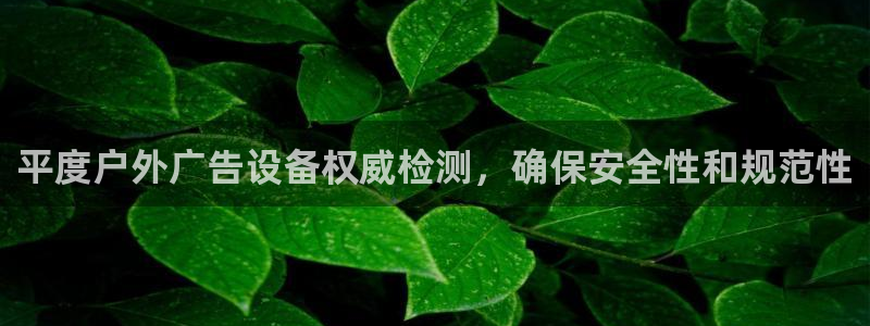 杏宇平台怎么样知乎：平度户外广告设备权威检测，确保安全性和规范性