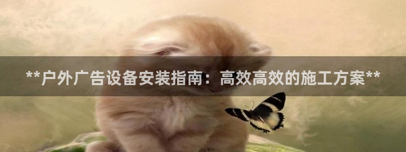 杏宇平台代理：**户外广告设备安装指南：