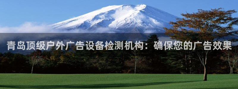 杏宇官方平台官网入口：青岛顶级户外广告设备检测机构：确保您的广告效果