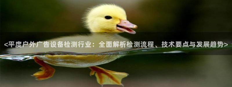 杏宇代理注册：<平度户外广告设备检测行业：全面解析检测流程、技术要点与发展趋势>